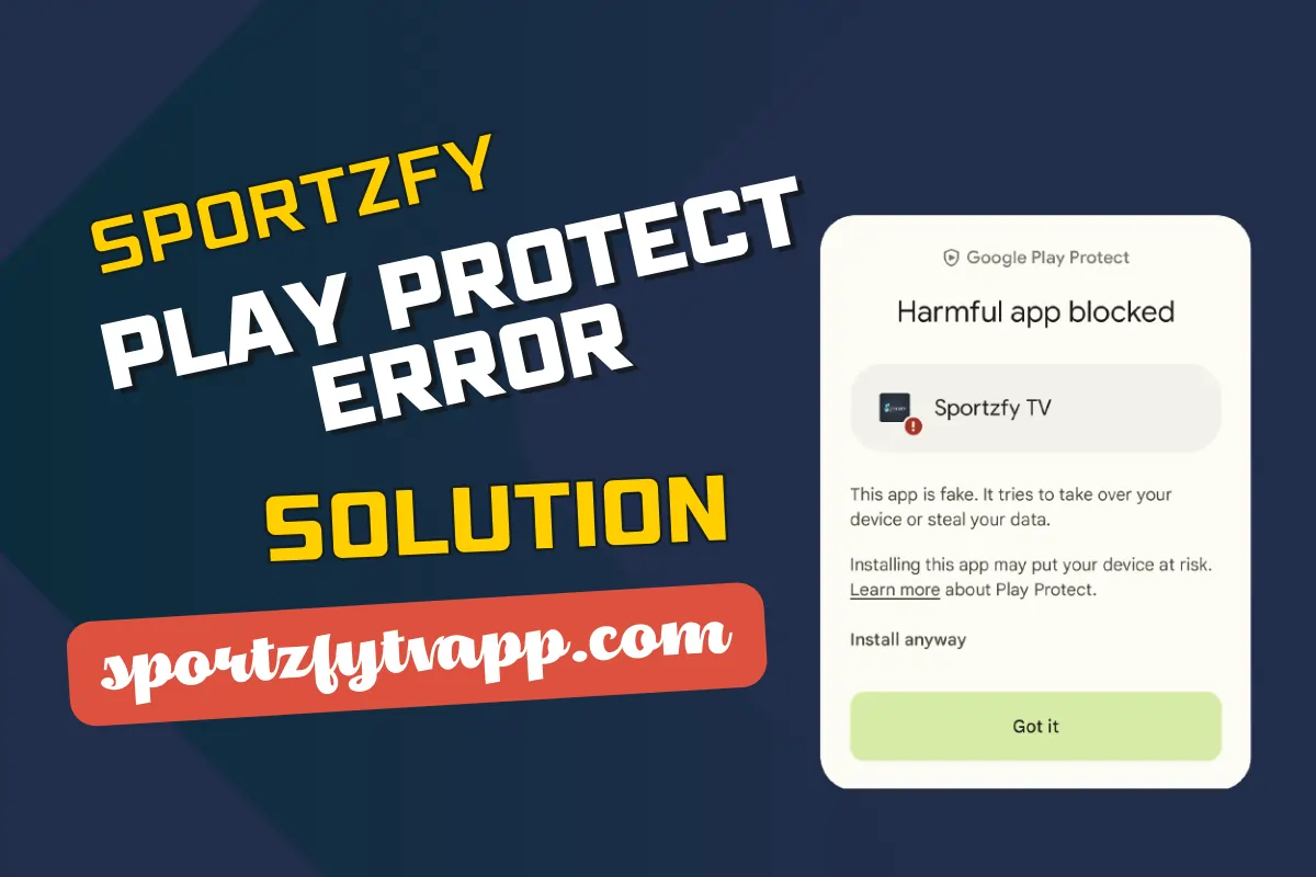 Sportzfy Play Protect Error & Solution