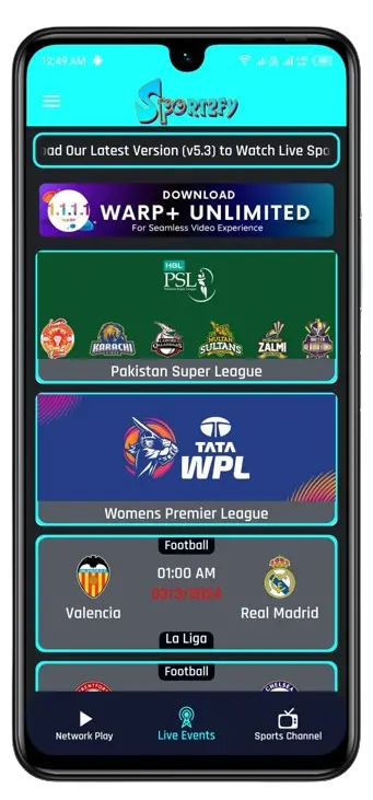 Sportzfy TV Apps